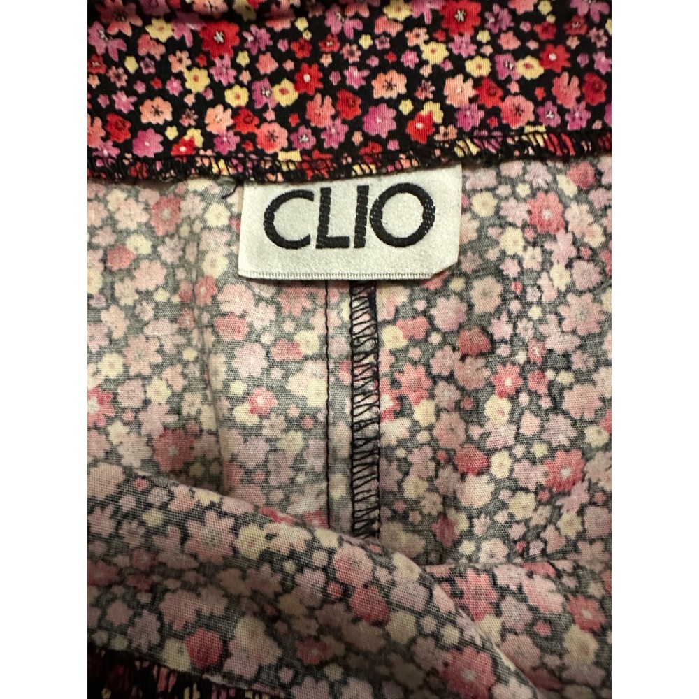 Vintage 90s CLIO Floral Mini Skirt - Made in USA Size 10 - Picture 3 of 6